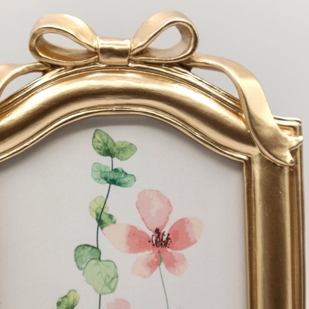 Gold Bow 5x7 Tabletop Picture Frame - Picture 4 of 4